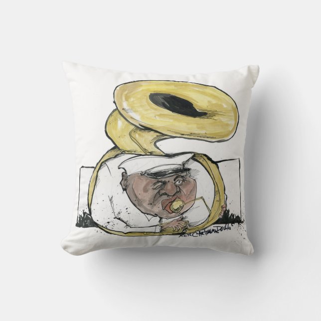 brassman from new orleans cushion (Front)