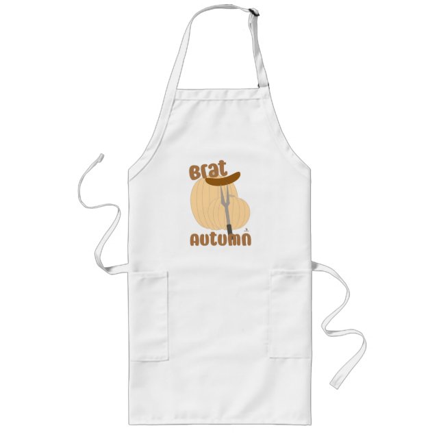 Brat Autumn Funny Trending Funny Cartoon Long Apron (Front)