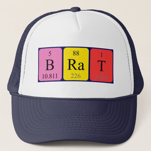 Brat periodic table name hat (Front)