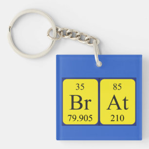 Brat periodic table name keyring