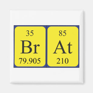 Brat periodic table name magnet