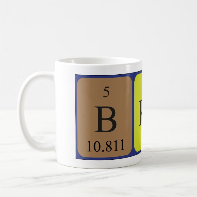 Brat periodic table name mug (Left)