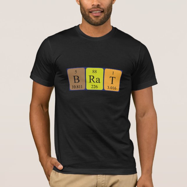 Brat periodic table name shirt (Front)