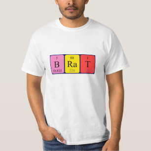 Brat periodic table name shirt