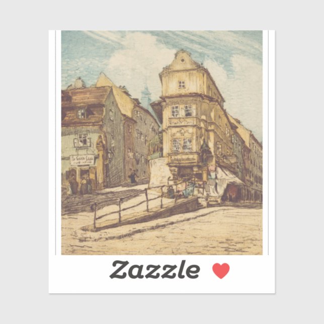 Bratislava by Richard Lux Century Colored Etching (Sheet)