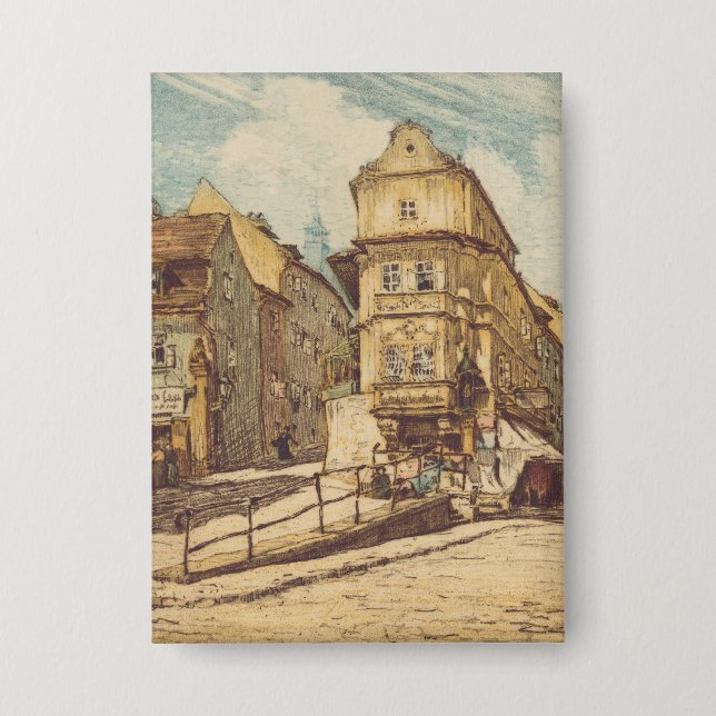 Bratislava by Richard Lux Century Colored Etching (Front)