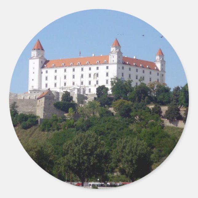 bratislava castle classic round sticker (Front)