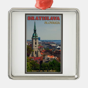 Bratislava Cityscape Metal Ornament