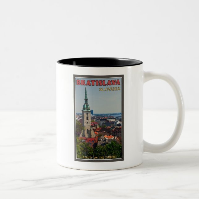 Bratislava Cityscape Two-Tone Coffee Mug (Right)