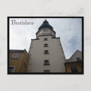 bratislava clocktower postcard
