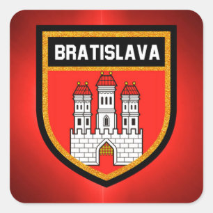 Bratislava Flag Square Sticker