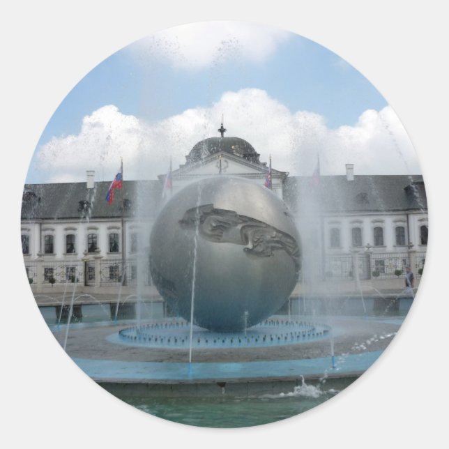 bratislava grassalkovich classic round sticker (Front)