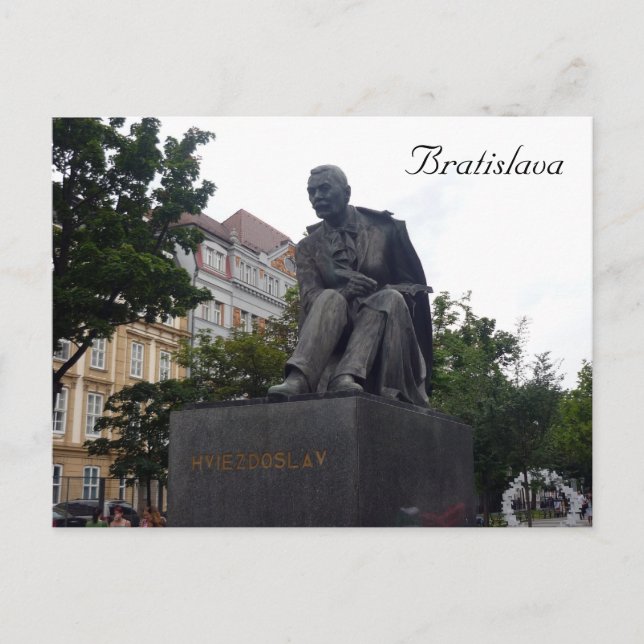 bratislava hviezdoslav statue postcard (Front)