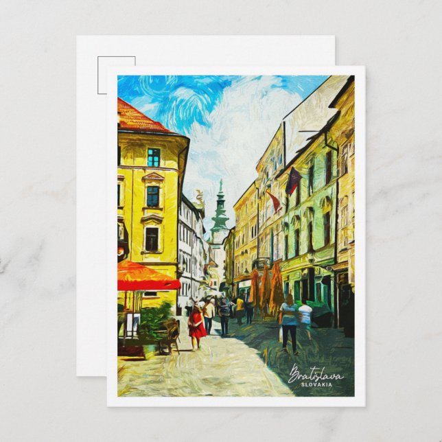 Bratislava Slovakia Beautiful Oil Painting Postcard (Front/Back)