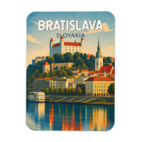 Bratislava Slovakia Illustration Travel Art Retro