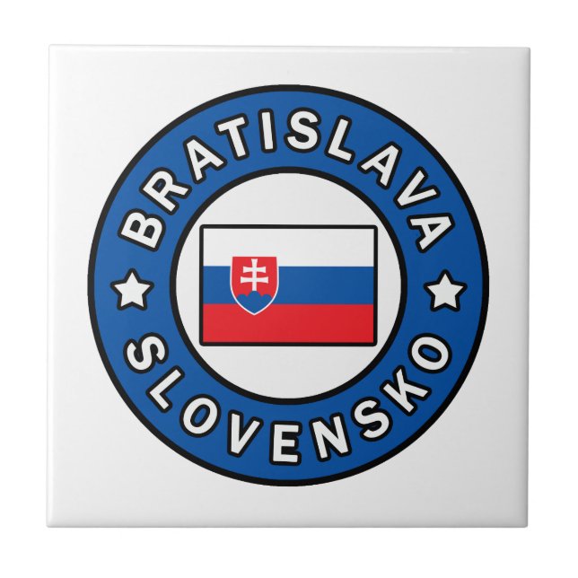 Bratislava Slovensko Ceramic Tile (Front)