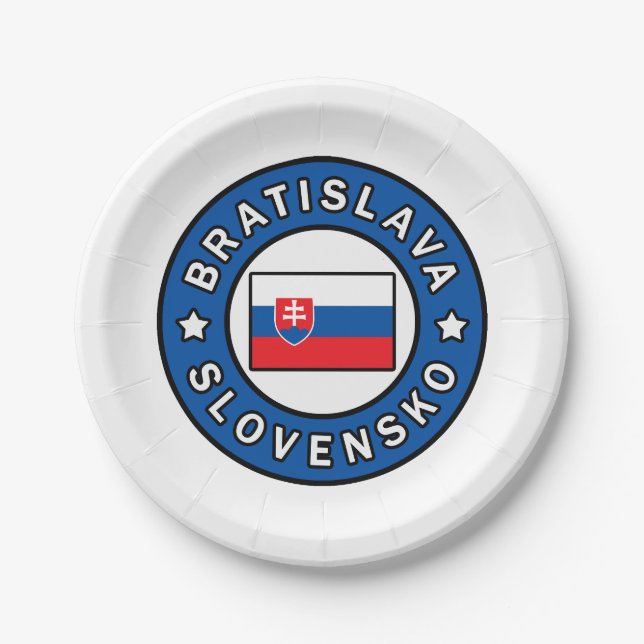 Bratislava Slovensko Paper Plate (Front)