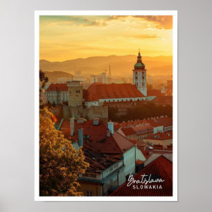 Bratislava Slowakia Art travel famous place Poster