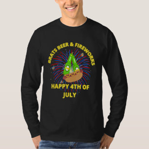Brats Beer And Fireworks July 4th Independence Day T-Shirt