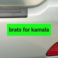 Brats for kamala simple modern black neon green
