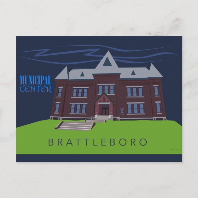 Brattleboro Municipal Centre Postcard (Front)