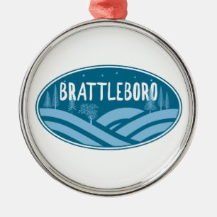 Brattleboro Vermont Outdoors Metal Ornament
