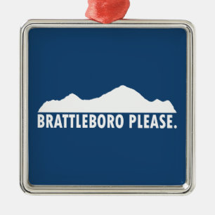 Brattleboro Vermont Please Metal Ornament
