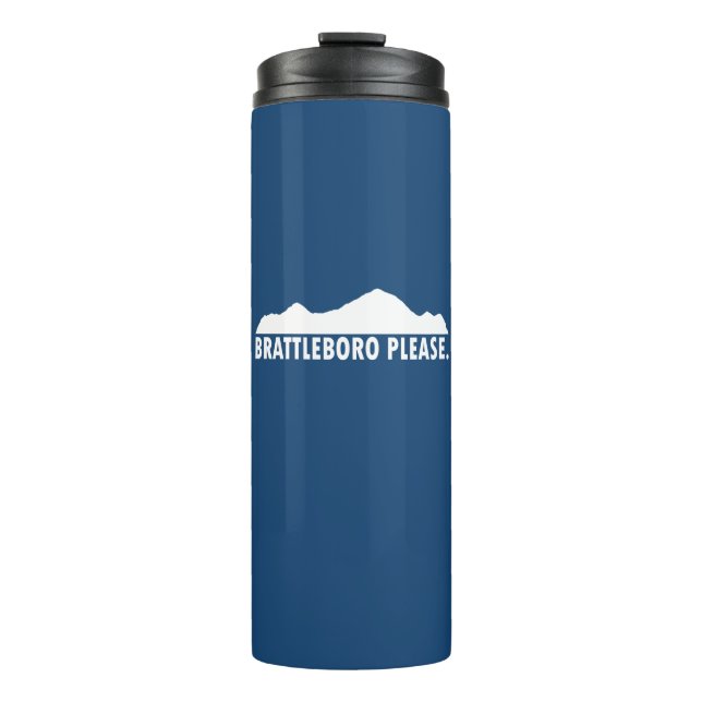Brattleboro Vermont Please Thermal Tumbler (Front)