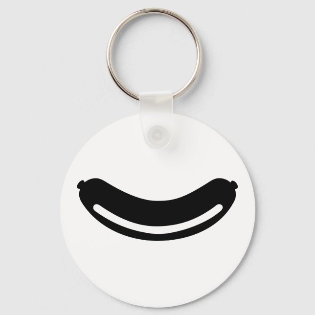Bratwurst BBQ sausage Key Ring (Front)