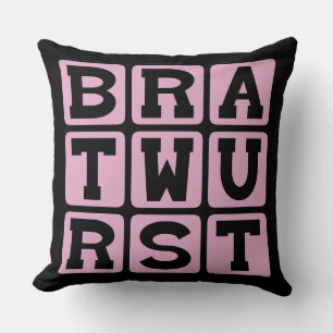Bratwurst, German Sausage Cushion