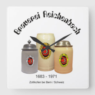 Brauerei Reichenbach Zollikofen Uhr Square Wall Clock