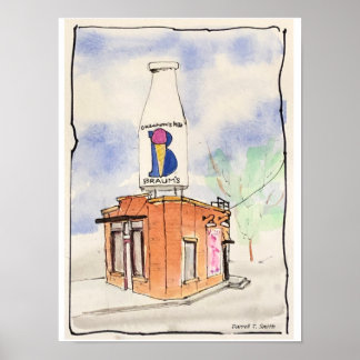 Braums Milk Bottle Building - Oklahoma City, OK Poster
