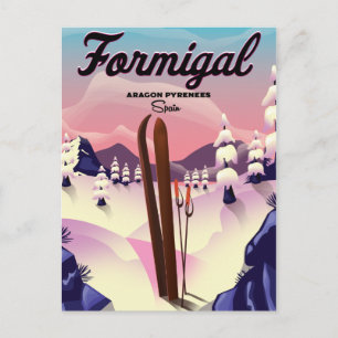 Brauneck Bavaria, Germany Ski poster Postcard