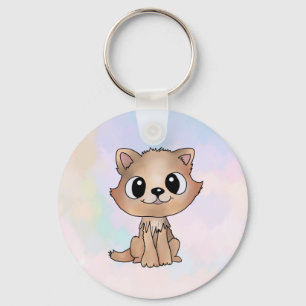 braunes Kätzchen  Key Ring