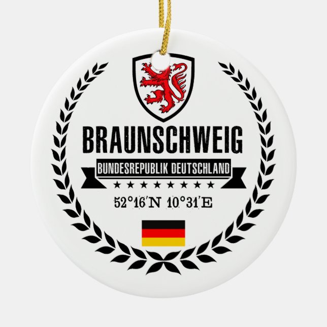 Braunschweig Ceramic Tree Decoration (Front)