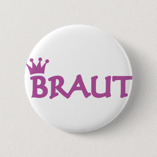 Braut icon 6 cm round badge