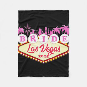 Braut Party Bride Las Vegas 2025 Bachelorette Fleece Blanket