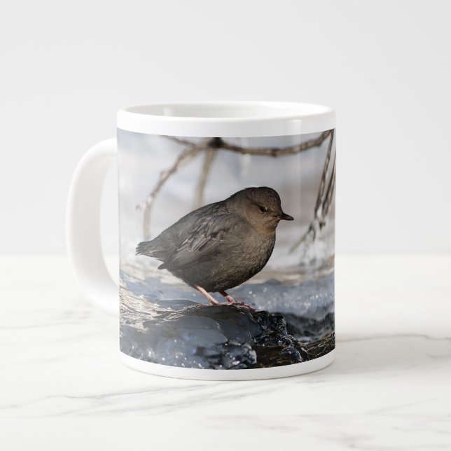 Brave American Dipper Large Coffee Mug (Front Left)