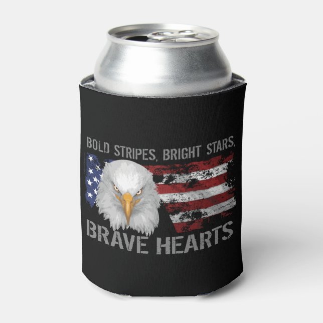 Brave American Hearts Can Cooler (Can Front)