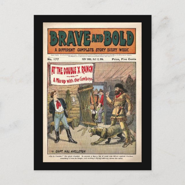 Brave and Bold Serial Western Comic Book- 1906 Postcard (Front)