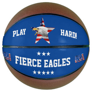 Brave Bald Eagle, The American Flag, Star Basketball