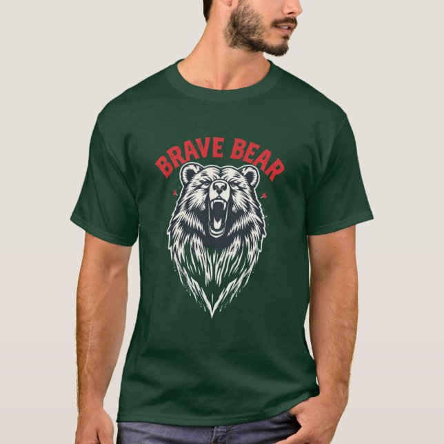 Brave Bear Roar  T-Shirt (Front)
