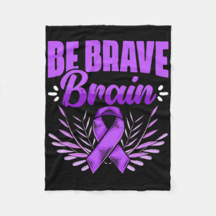 Brave Brain - Epilepsy Survivor Epilepsy Awareness Fleece Blanket
