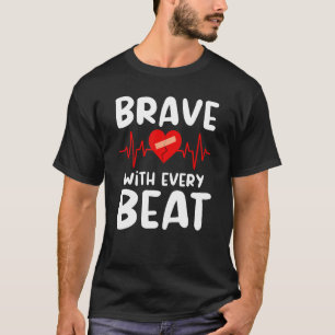 Brave CHD Warrior Congenital Heart Disease Awarene T-Shirt