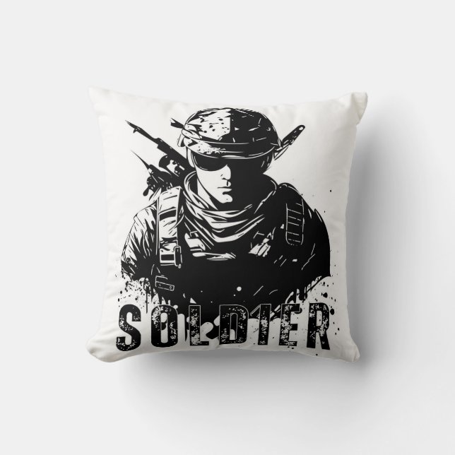 Brave Comfort: Soldier's Tribute Pillow (Front)