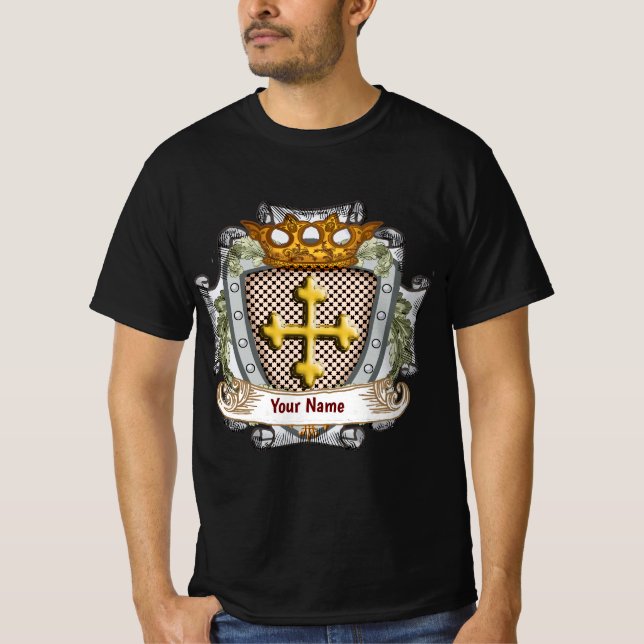 Brave Family Crest Surname T-Shirt (Front)