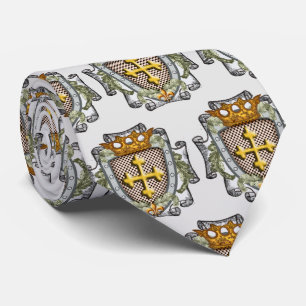 Brave Family Crest Surname Tie