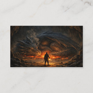 Brave Figure Before Sleeping Dragon Business Card