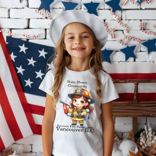 Brave firefighter in bright gear T-Shirt