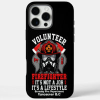 Brave firefighter ready for action in vibrant gear